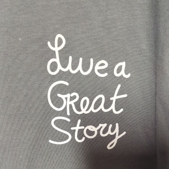 Gray Short Sleeve Tee with Crew Neck - Picture 2 of 4